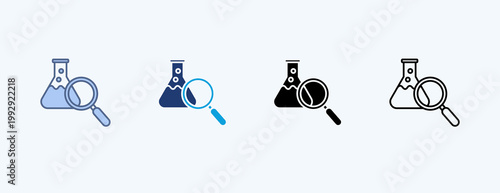 Chemical Analysis Multiple Icon Illustration Vector