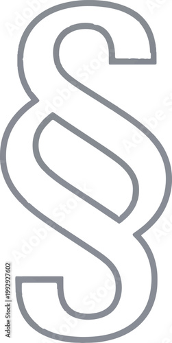 Gray paragraph symbol, vector paragraph sign, typographic element, editorial icon