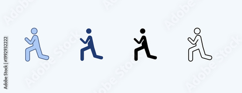 Mobility Training Multiple Icon Illustration Vector