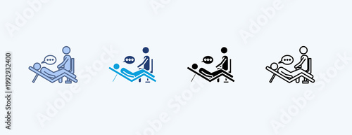 Therapy Session Multiple Icon Illustration Vector