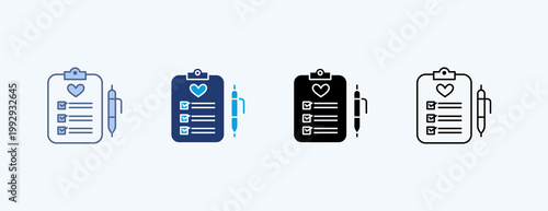 Health Report Multiple Icon Illustration Vector