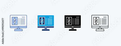 X-Ray Multiple Icon Illustration Vector