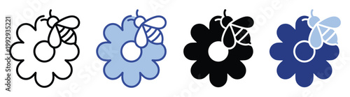 Adorable bee resting on a sweet flower perfect for childrens books and gardening projects