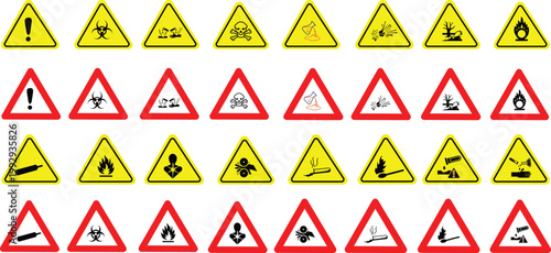 GHS pictograms. Warning Hazard Hazardous Danger Dangerous Icon set. Explosive Flammable Oxidizing Compressed Gas Corrosive Toxic Harmful Corrosive Environmentally Unsafe Vector Symbols