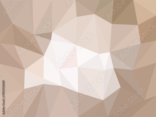 Abstract Low Poly Geometric Background in Neutral Beige Tones