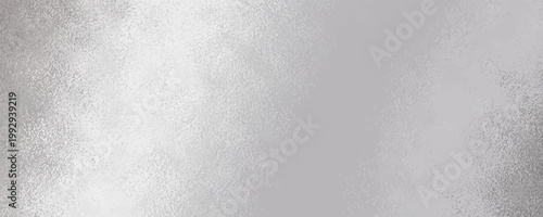 Silver metallic effect foil. Silver texture. Gradient background. Metal surface print. Glitter backdrop. Silver plate. Shine design invitation, wedding greeting, cards, prints. Vector illustration