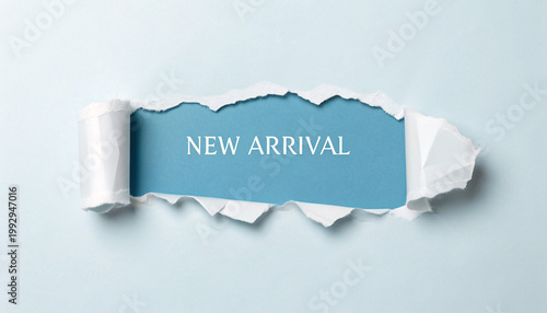 Torn paper opening revealing 