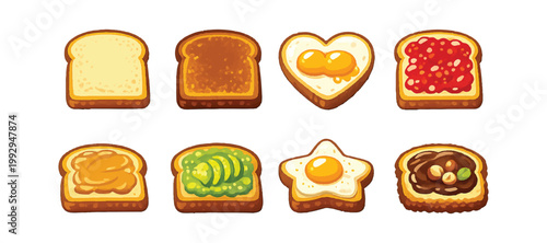 toast cartoon game asset collections