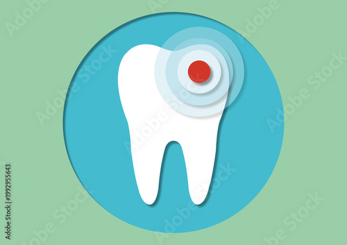 Tooth pain, conceptual illustration