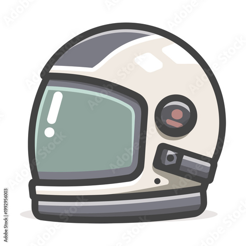 Stylized astronaut helmet representing space exploration, science fiction, technology, and futuristic discovery themes.