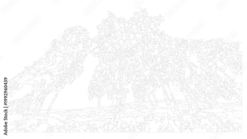 Obraz premium Abstract waves pattern line art illustration for modern background and textile print design.