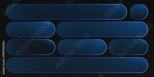 Sleek glassmorphism icon featuring transparent button design with gradient overlay, ideal for modern app interfaces, web templates, and minimalist 3D graphic elements.