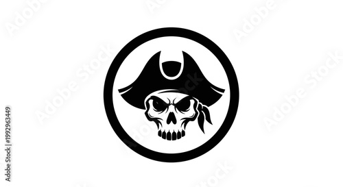 Pirate skull with bandana.