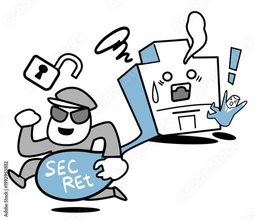 機密情報を盗まれる