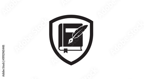 Shield with quill pen icon.