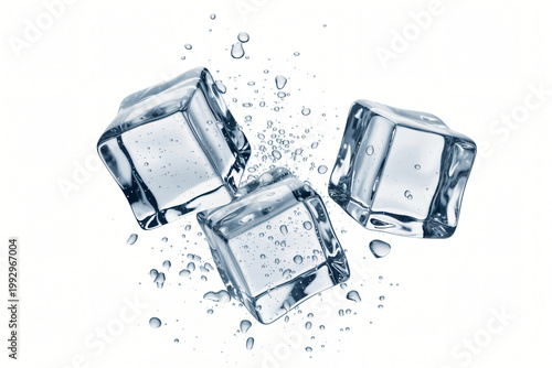 Ice cubes cluster frozen water blocks cold refreshment, Clear ice cubes pile chilling cold drink ingredient, Frozen ice cubes stack transparent water cooling concept