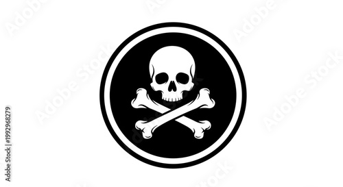 Skull and Crossed Bones Symbol.