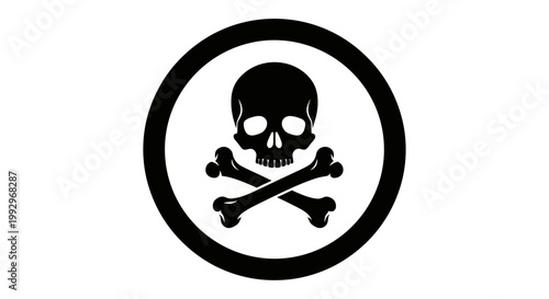 Skull and crossbones warning symbol 1.