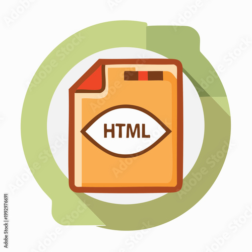 HTML File Icon with Eye Symbol