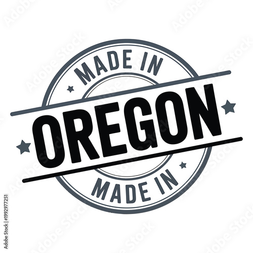A circular badge declares made in oregon with bold lettering
