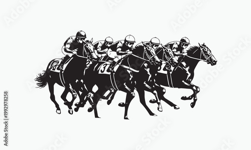 Echo of the Gallop: A Minimalist Equestrian Silhouette