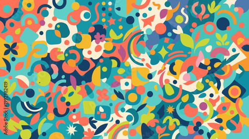 Vibrant abstract colorful pattern design.
