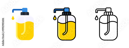 Liquid Soap Dispenser Hygiene Bottle Icon Vector