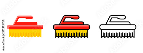 Scrub Brush Cleaning Hygiene Tool Icon Vector