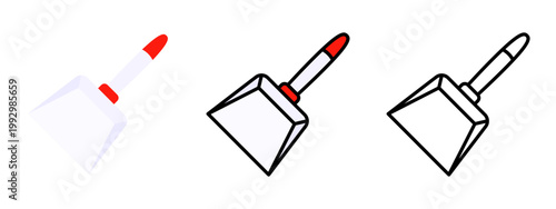Dustpan Floor Cleaning Sweep Tool Icon Vector
