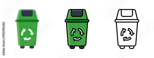 Garbage Waste Recycling Environment Icon Vector Design