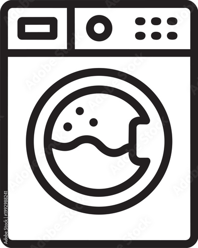 A washing machine with a cookie inside