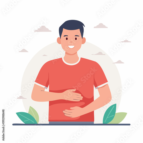 Man Holding Stomach