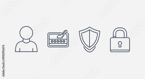 Vector line icons for planning, task management, and scheduling, featuring checklists, calendars, and notepads, perfect for digital productivity and effective organization