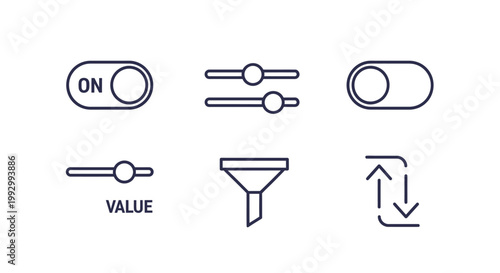 Versatile collection of minimalist outline icons for digital file management, featuring essential symbols for file transfer, document organization, and folder operations