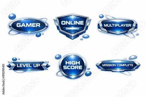 Gaming interface badges for online multiplayer achievements