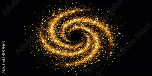 An abstract blue and green fractal spiral galaxy swirls through dark space with glowing light and energy patterns to create a cosmic vortex wallpaper design