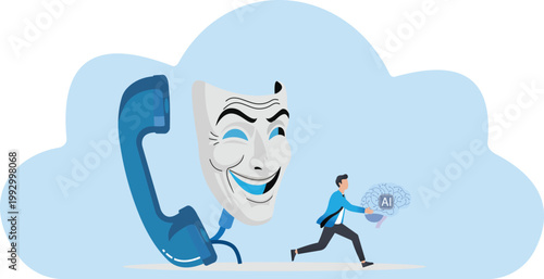 Personal Data Breach and Digital Identity Theft Illustration