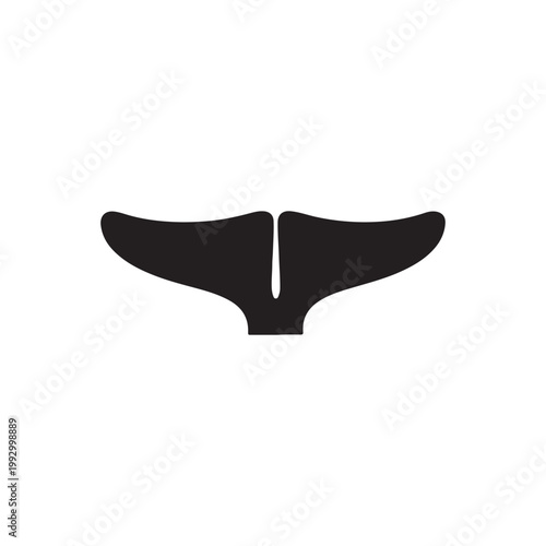 Paddle tail silhouette icon vector flat design