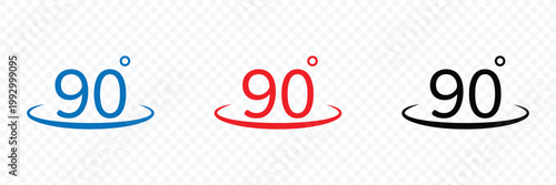 Angle icon. angle 90 degrees icon on white background. geometry math symbol. angle 90 degrees sign. vector Illustration . EPS 10 .