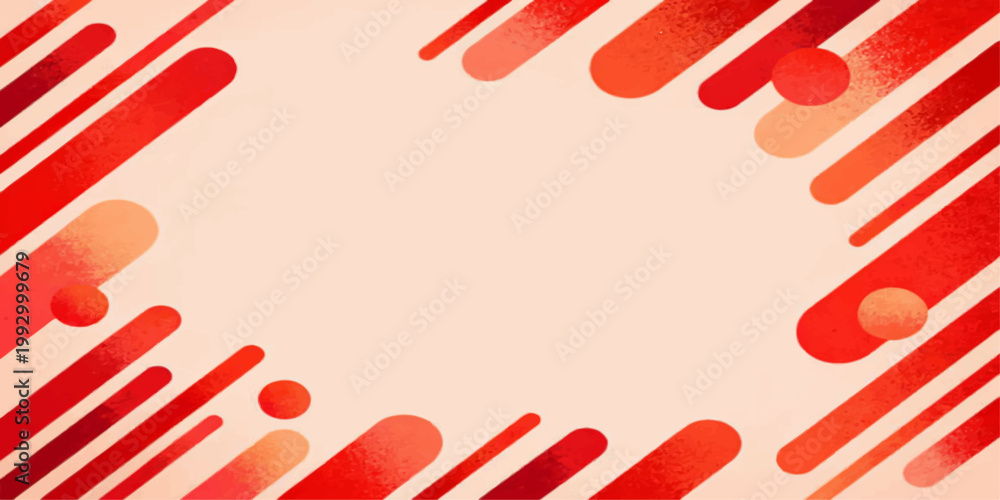Fototapeta premium A red hand print stamp design creates a heart symbol on a paper card background, forming a romantic valentine illustration for a love letter sign