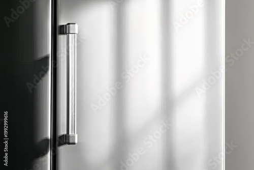 Refrigerator Door with Brushed Finish and Handle