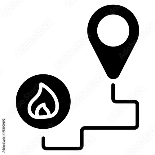 Natural gas icon vector. Propane Illustration sign. Gas supply symbol. gas storage logo.