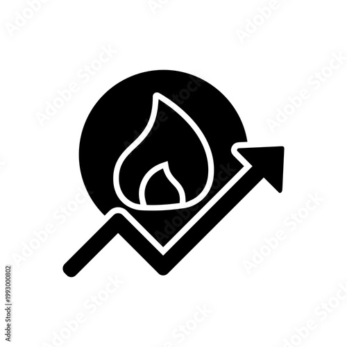 Natural gas icon vector. Propane Illustration sign. Gas supply symbol. gas storage logo.