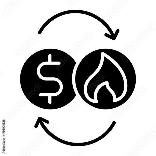 Natural gas icon vector. Propane Illustration sign. Gas supply symbol. gas storage logo.