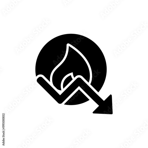 Natural gas icon vector. Propane Illustration sign. Gas supply symbol. gas storage logo.