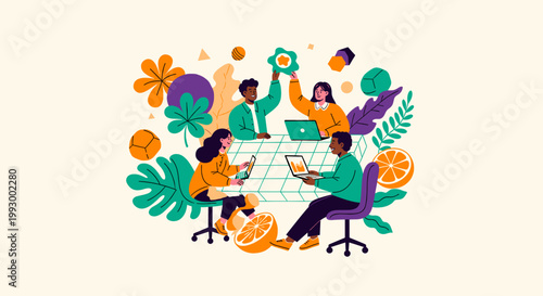 A soft, neutral beige backdrop provides a clean and calming base. Ideal for product photography, graphic design, or creating minimalist website visual