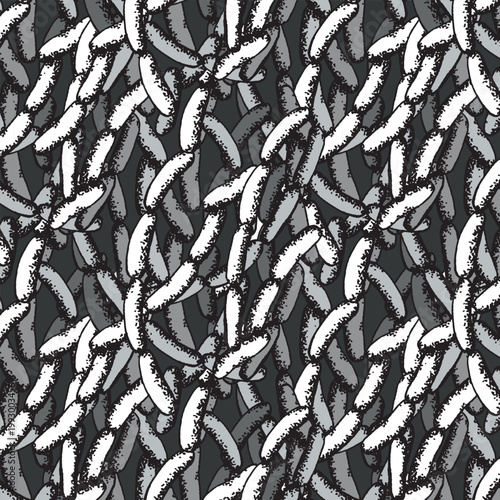 Lactobacillus seamless pattern in engraving style. Monochrome pattern for scientific, medical, and educational design.