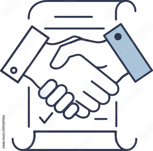 Handshake agreement, business partnership, contract signing, deal confirmation