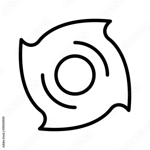 Tornado extreme wind storm disaster weather line art icon
