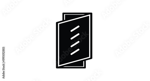 Obraz na płótnie A minimalist black and white graphic depicts two overlapping rectangles with thr